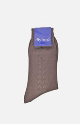 Byford提花絲光棉紳士襪