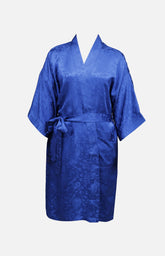 真絲中式圖案短浴衣