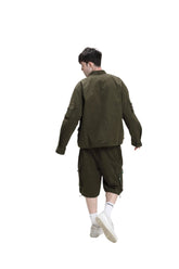 軍綠帆布短褲