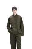 軍綠帆布風衣