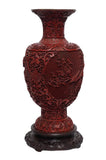 70年代雕漆花鳥瓶(不連木座)