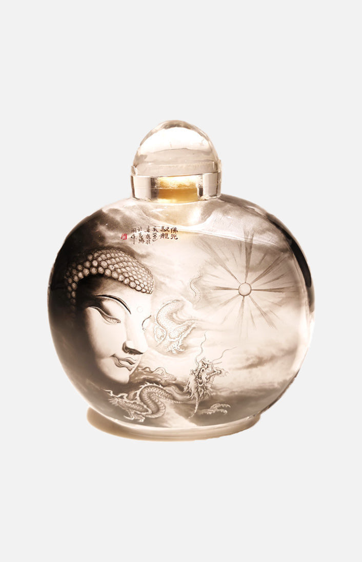 內畫鼻煙壺-佛光馭龍
