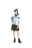 淺藍色女裝牛仔外套