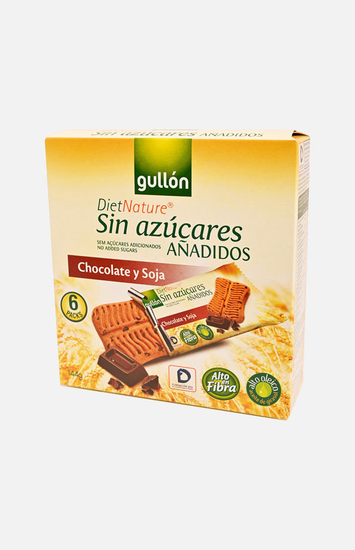 Gullon Cookie with Chocolate Chips and Soybean (No Added Sugar)