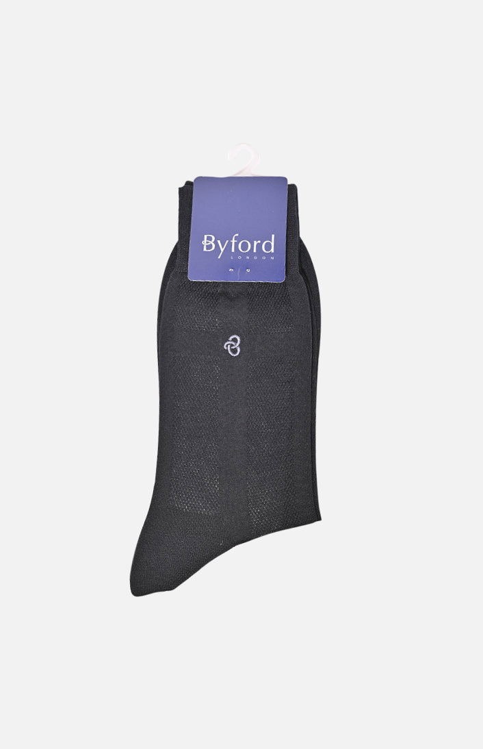 Byford提花絲光棉紳士襪